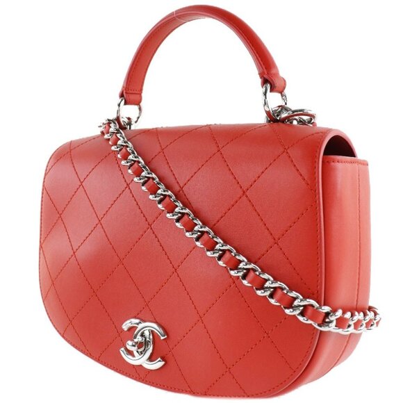 CHANEL ChainShoulder Shoulder Bag Matelasse 2WAY Red/SilverHardware - Picture 5 of 10